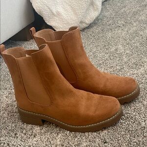 Target Brown Suede Ankle Booties